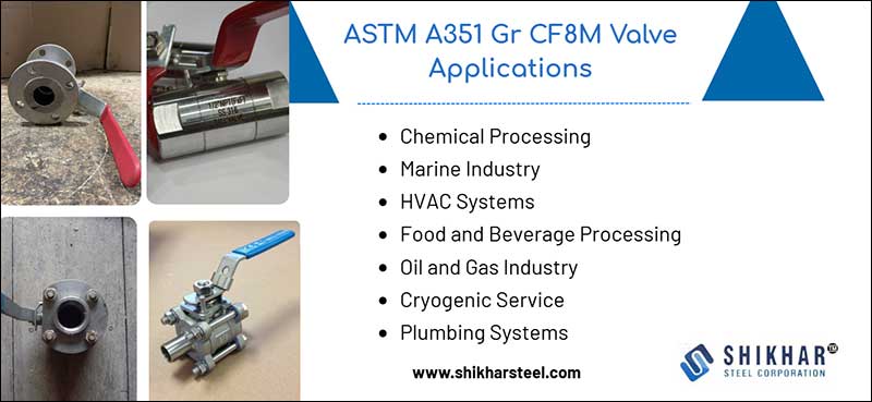 ASTM A351 Gr CF8M Valve Applications
