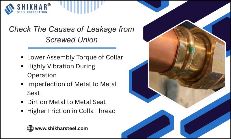 Check The Causes of Leakage from Screwed Union