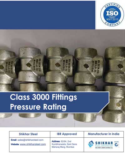 Class 3000 Fittings Pressure Rating 