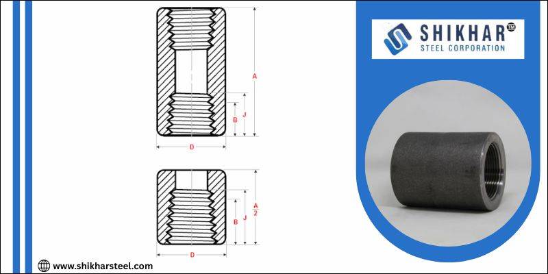 Dimensions of Carbon Steel Full Coupling