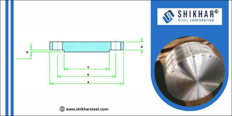 Dimensions of Class 150 Blind Flange
