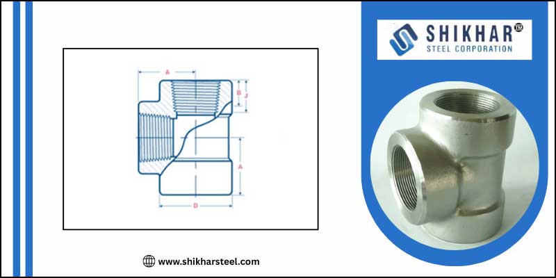 Dimensions of Stainless Steel Threaded Tee Dimensions of Stainless Steel Threaded Tee