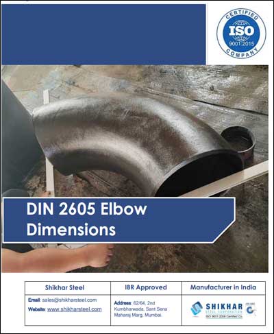 DIN 2605 Elbow Dimensions
