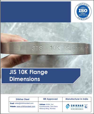 JIS 10K Flange Dimensions