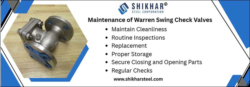 Maintenance of Warren Swing Check Valves