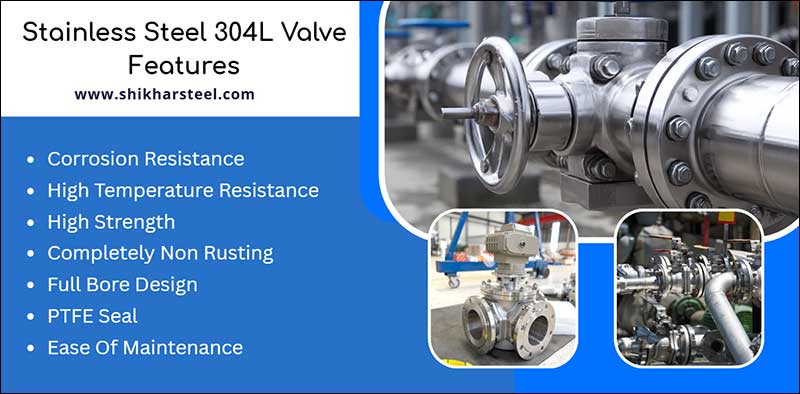 Stainless Steel 304L Valve Features